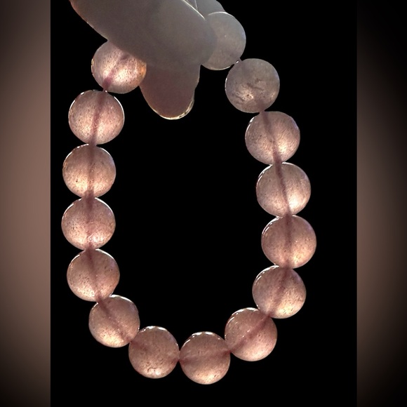 Strawberry Quartz 13.5mm Bead Bracelet - Picture 2 of 7